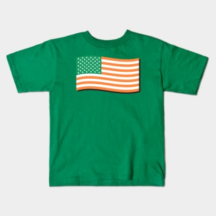 St. Patrick's Day America Stars & Stripes Flag Kids T-Shirt